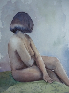 Seated Nude (watercolour) SOLD