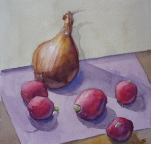 Radishes and Onion