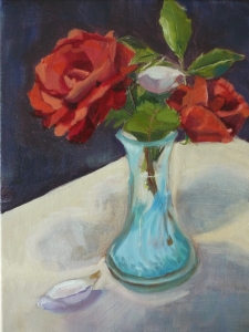 Vase of Roses oil